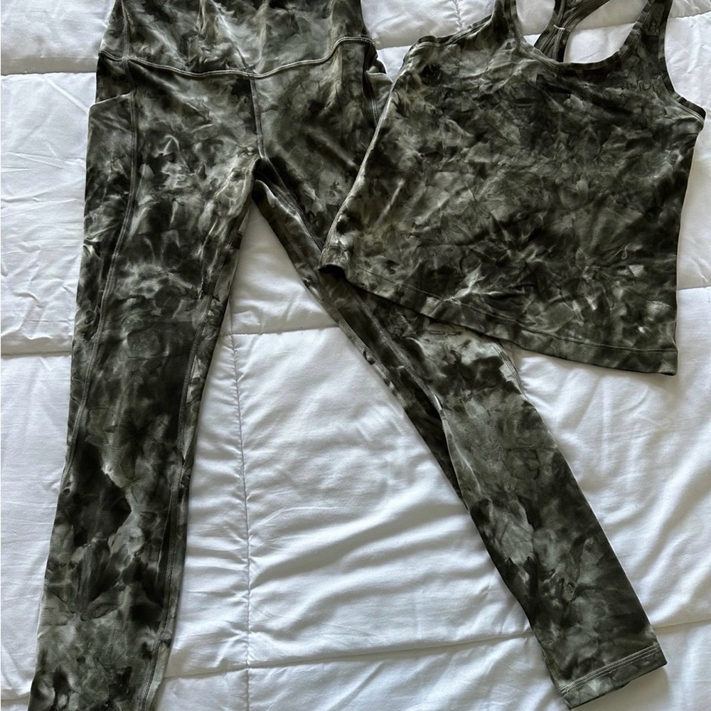 lululemon Align Tie-Dye Leggings and Tank Set